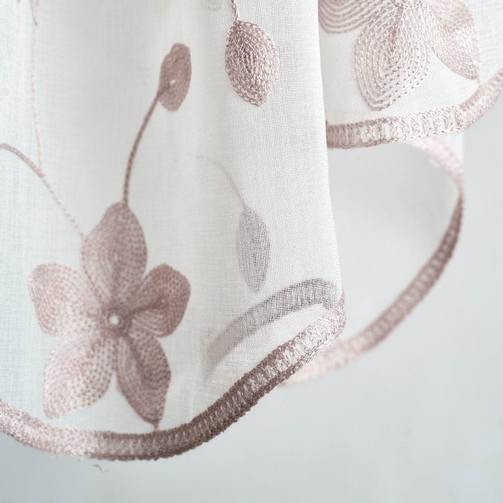 Shadow Bloom Curtain Set, Blush