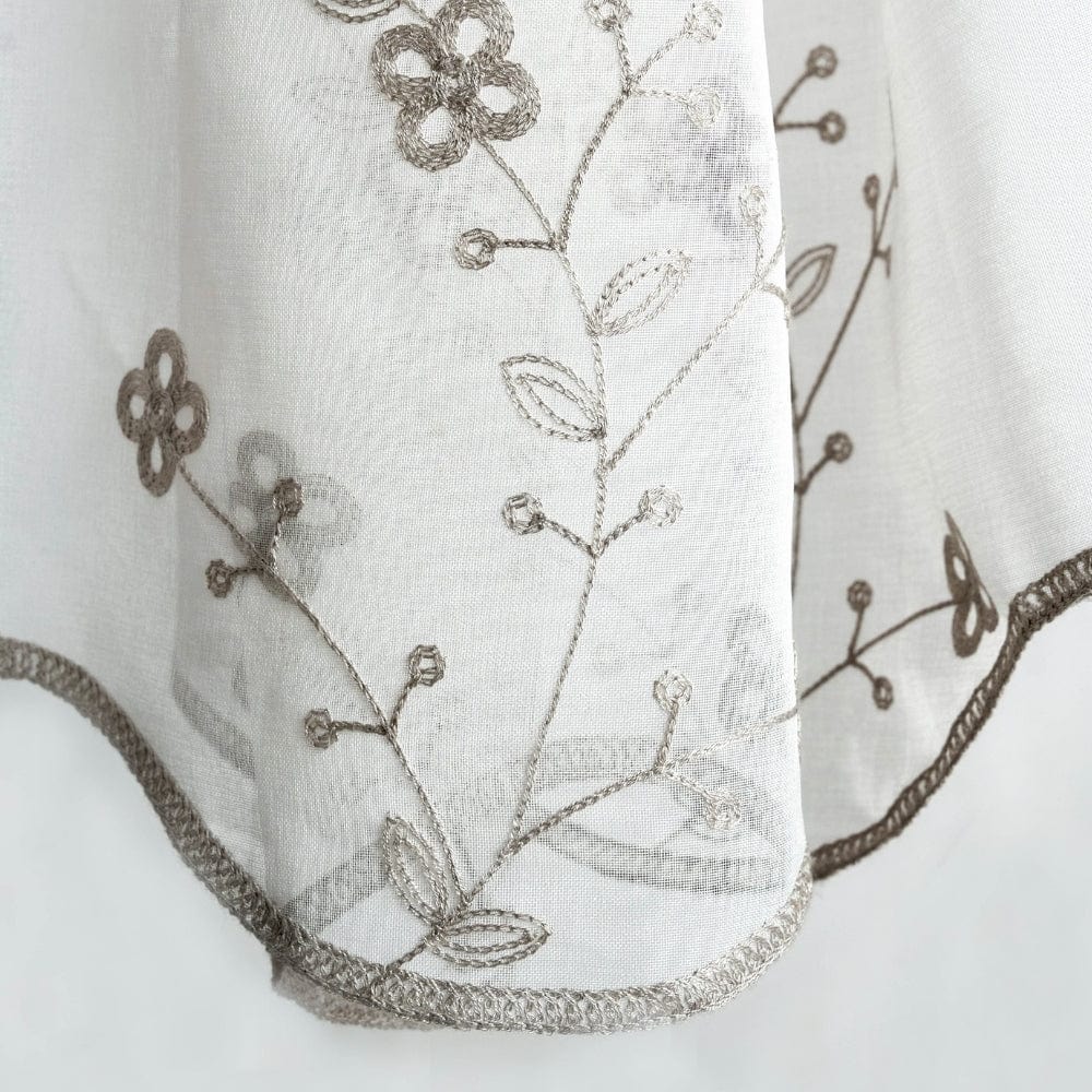 Dewdrop Vine Curtain Set, Mist