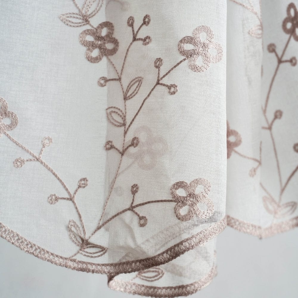 Dewdrop Vine Curtain Set, Blush