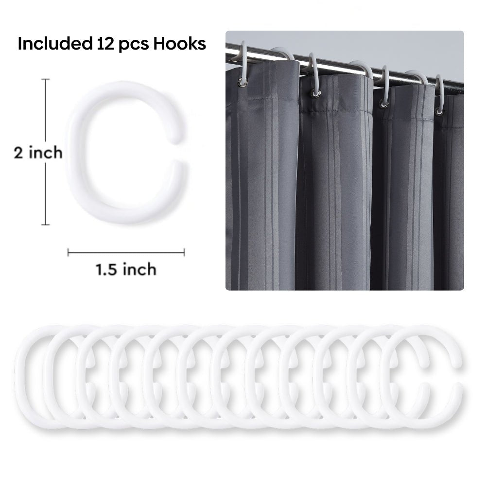 Shower Curtain CalmSpace Pack Of 1, Grey - Shower Curtains | haus & kinder