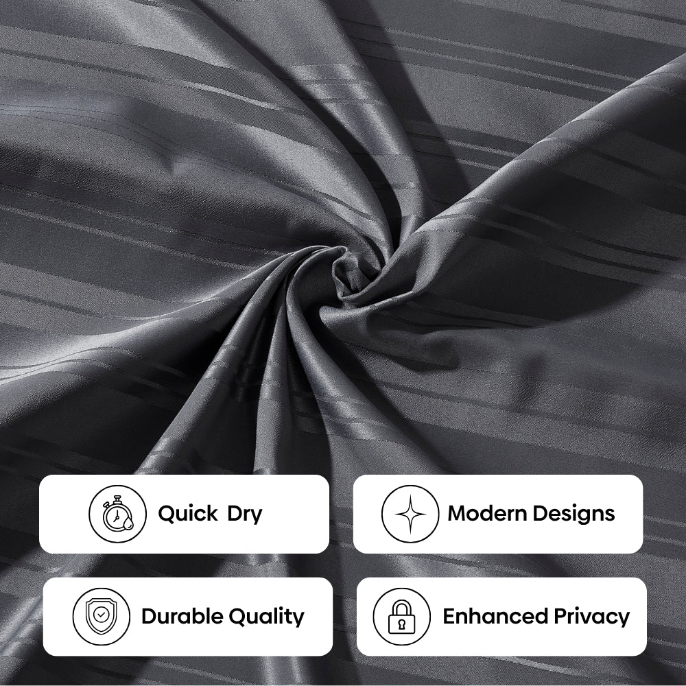 Shower Curtain CalmSpace Pack Of 1, Grey - Shower Curtains | haus & kinder