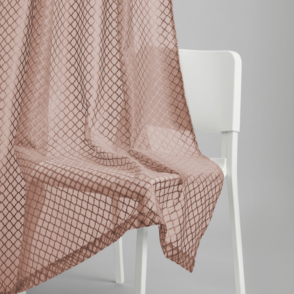 Polyester Jacquard Curtains Warm Weave, Blush