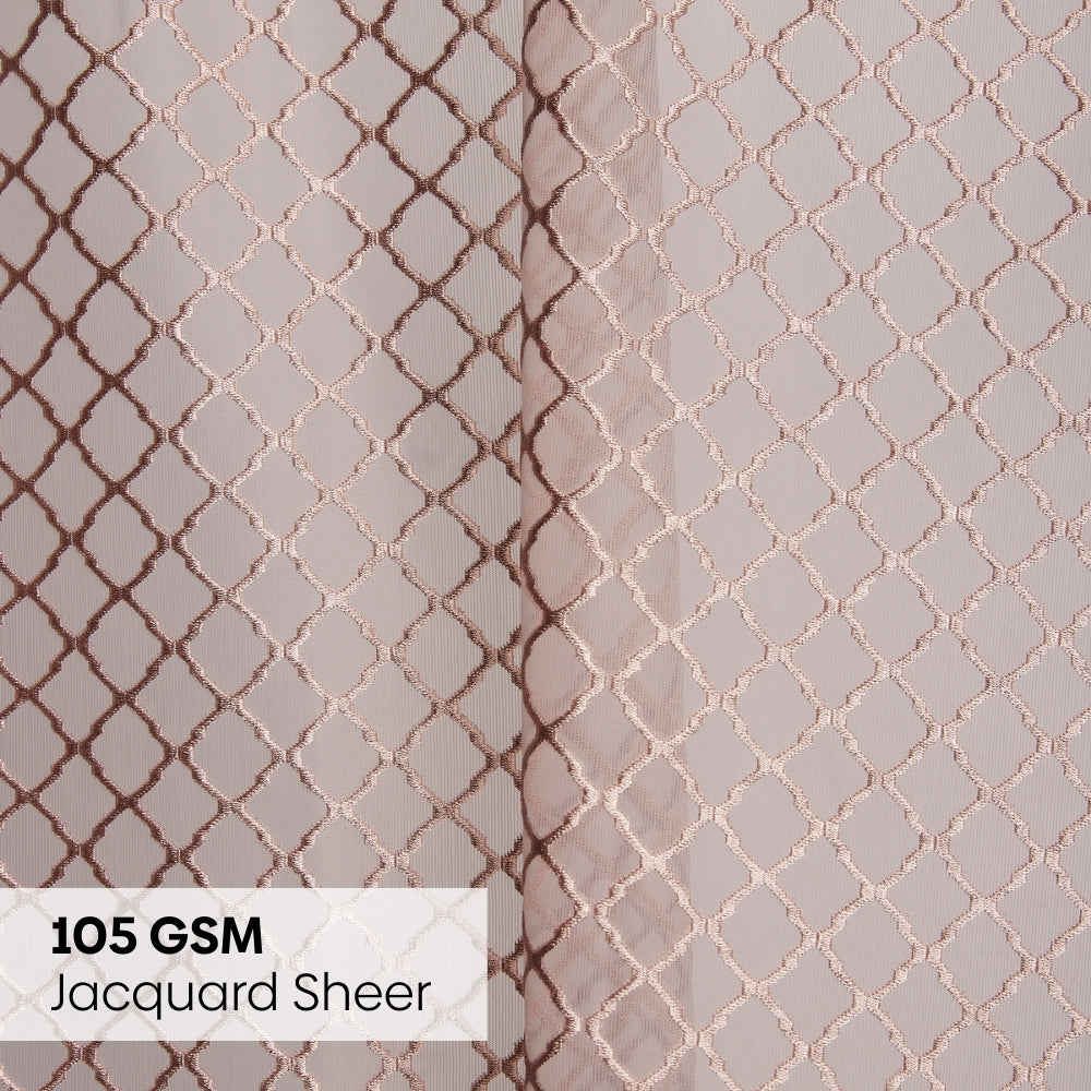 Polyester Jacquard Curtains Warm Weave, Blush