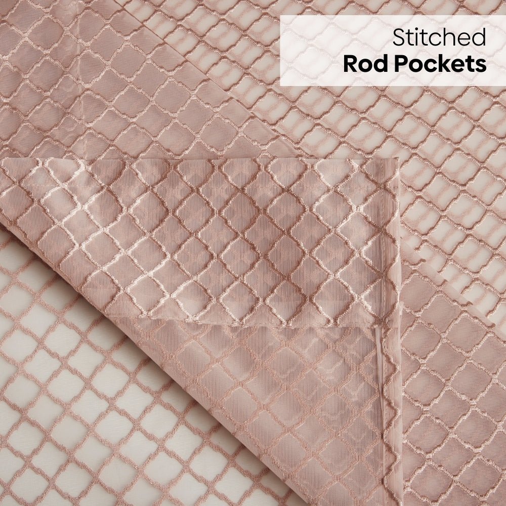 Polyester Jacquard Curtains Warm Weave, Blush - Jacquard Curtains | haus & kinder