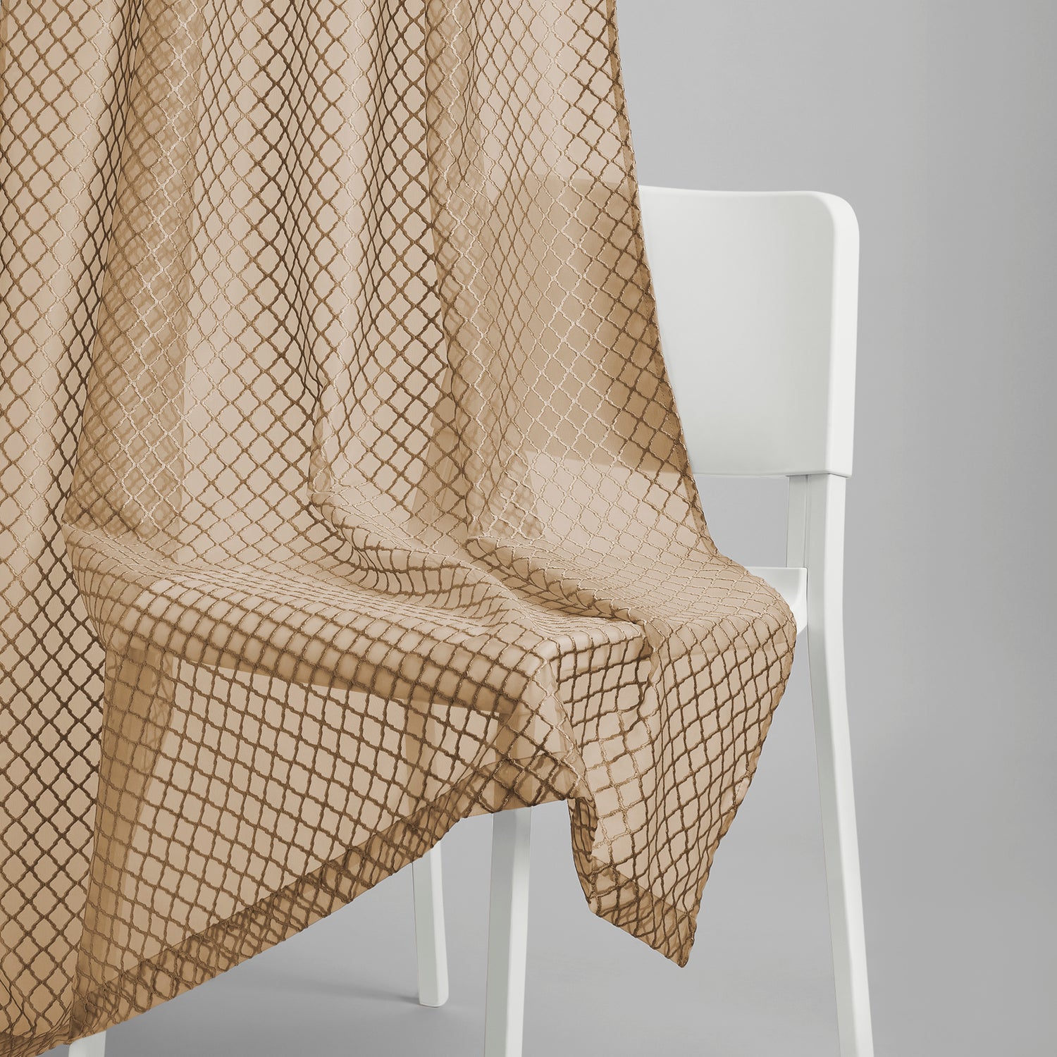 Polyester Jacquard Curtains Sandstone Weave, Gold
