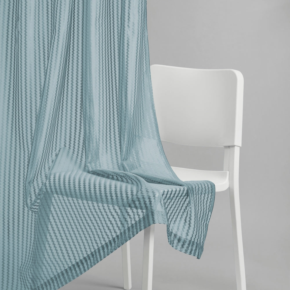 Polyester Jacquard Curtains Aqua strand, Teal