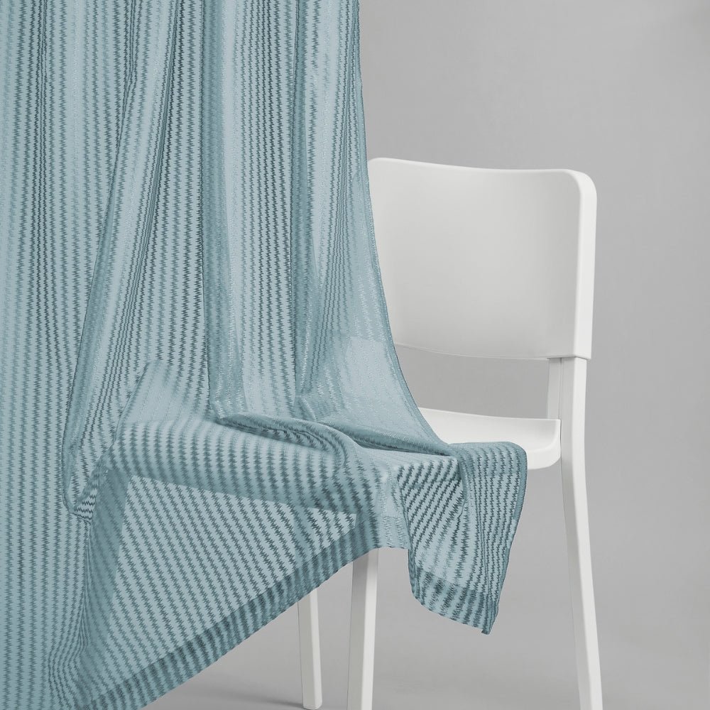 Polyester Jacquard Curtains Aqua strand, Teal - Jacquard Curtains | haus & kinder
