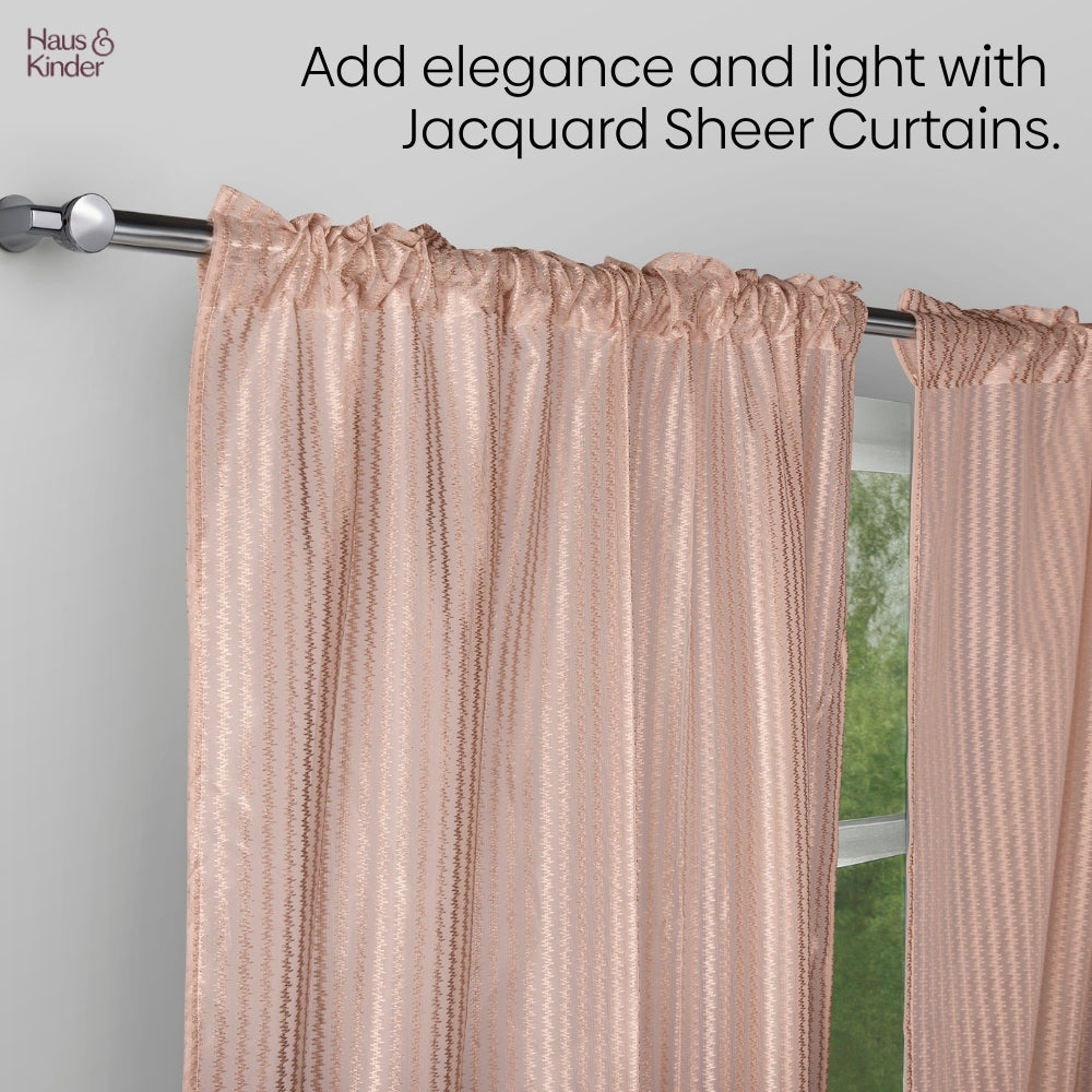 Polyester Jacquard Curtains Desert Blush, Blush