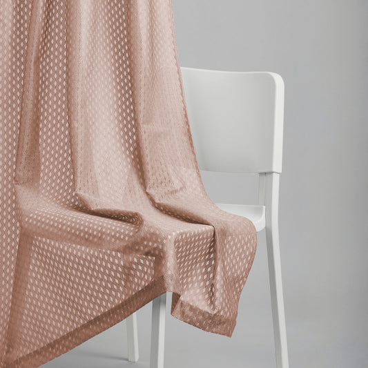 Polyester Jacquard  Window Curtains Desert Blush, Blush