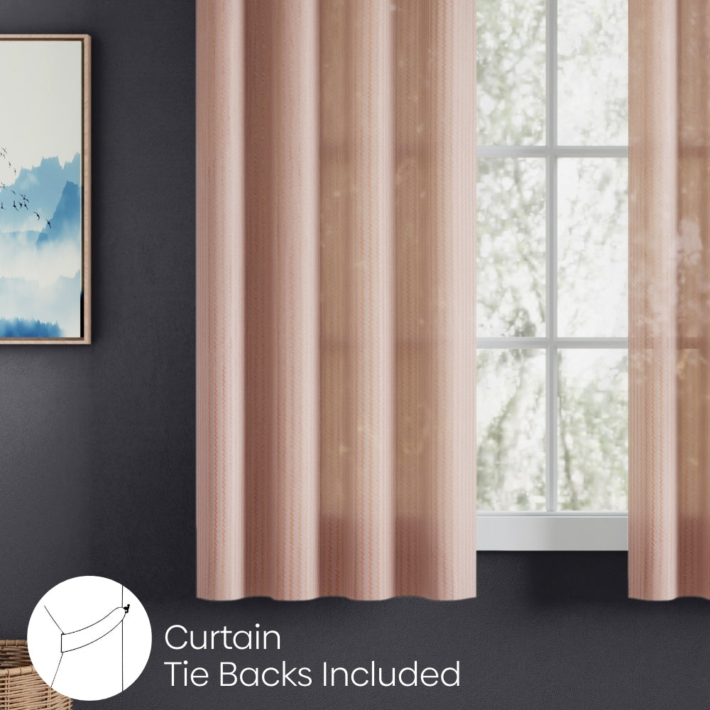 Polyester Jacquard  Curtains Desert Blush, Blush