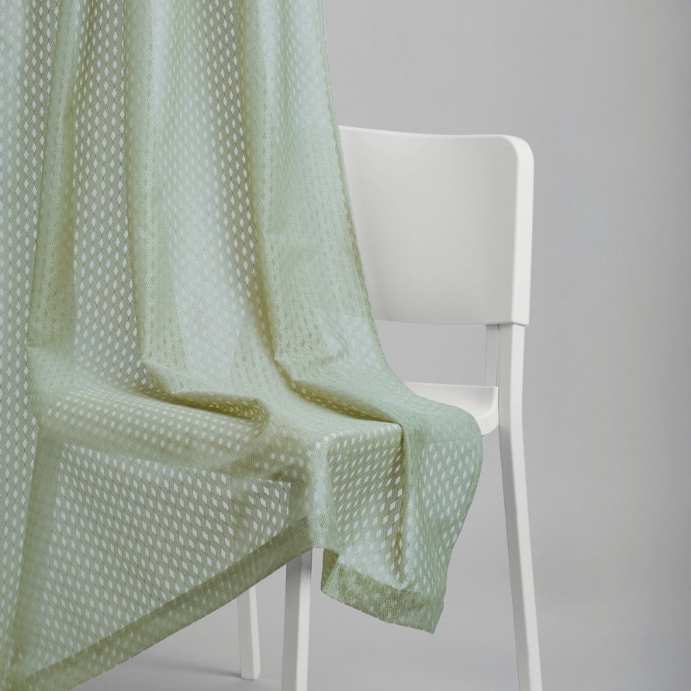 Polyester Jacquard Curtains Sage Ripple, Olive - Jacquard Curtains | haus & kinder