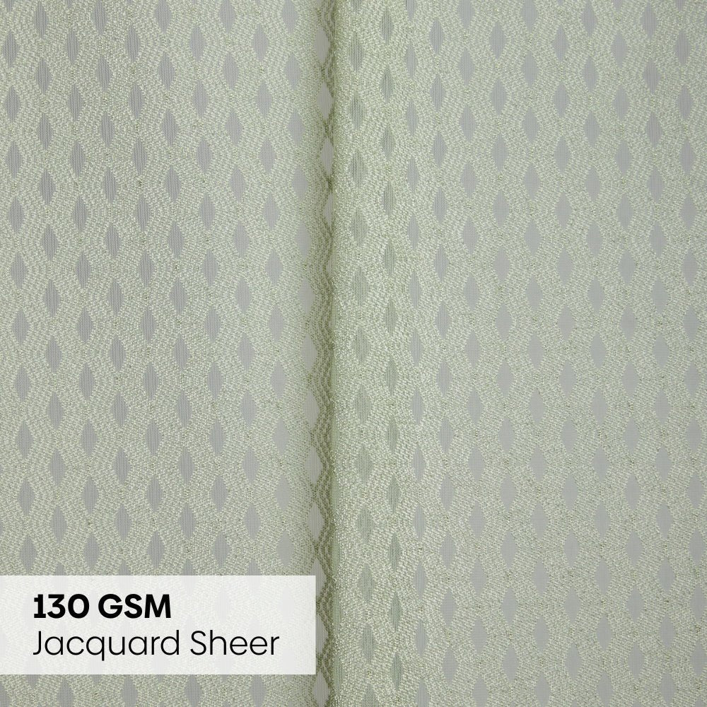 Polyester Jacquard Curtains Sage Ripple, Olive - Jacquard Curtains | haus & kinder
