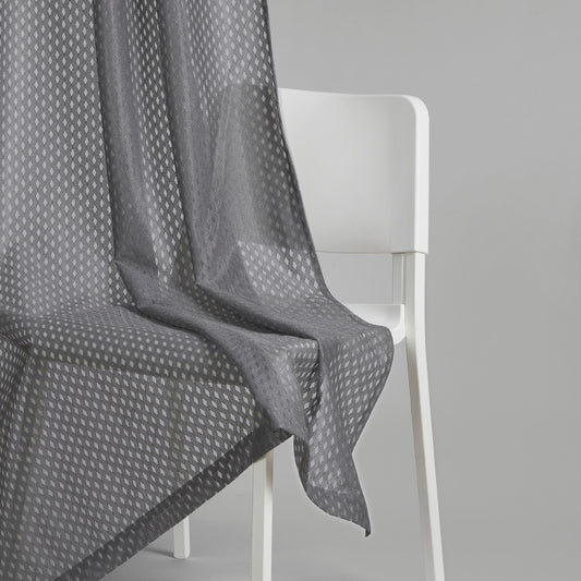 Polyester Jacquard  Curtains Silver Ripple, Grey