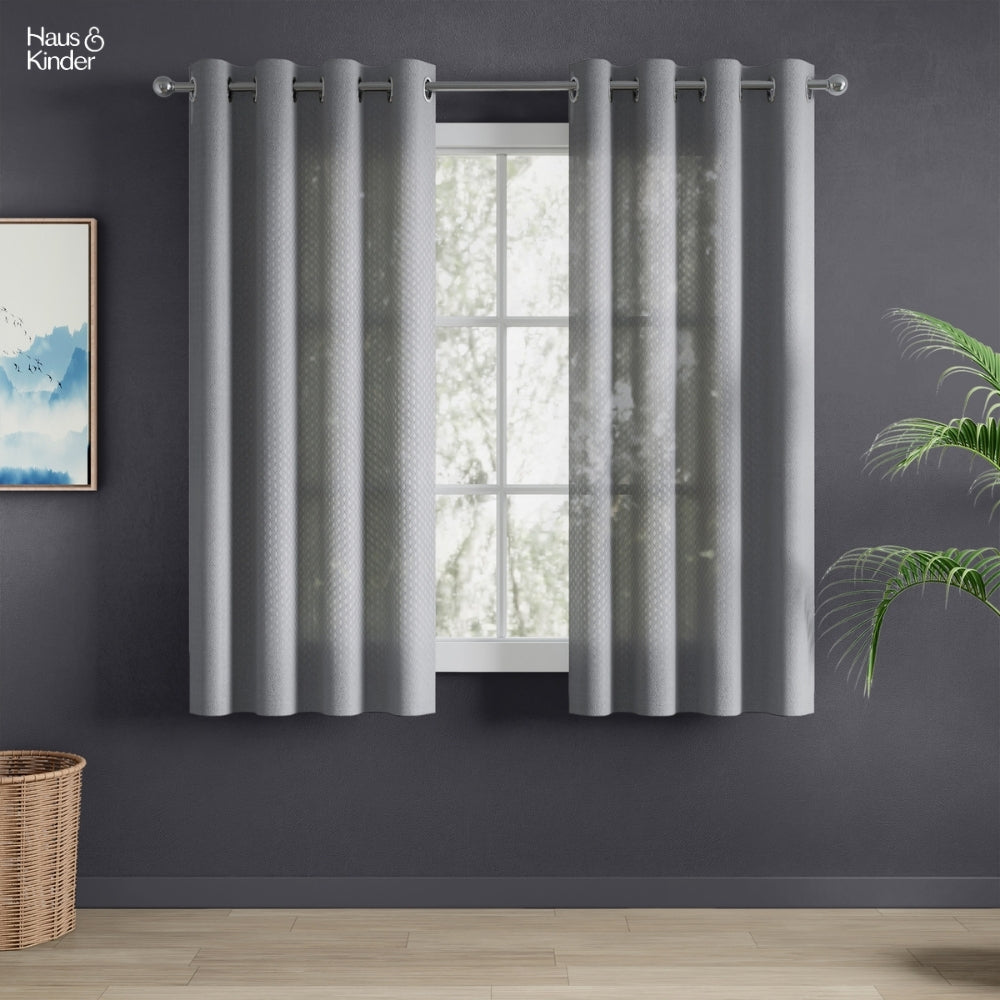 Polyester Jacquard Curtains Ocean Ripple, Ice Blue