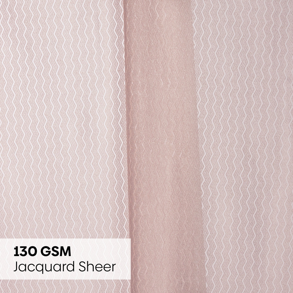 Polyester Jacquard Curtains Sand Ripple, Blush