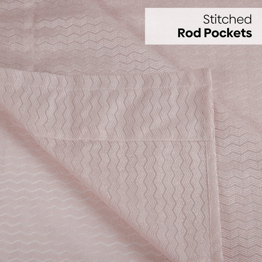Polyester Jacquard Curtains Sand Ripple, Blush - Jacquard Curtains | haus & kinder