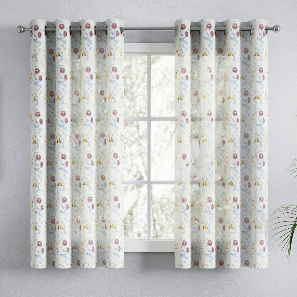 100% Polyester Sheer Digital Printed Curtain, Multicolor - Sheer Curtains | haus & kinder