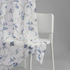Polyester Printed Sheer Door Curtain  Whispering Vines, Blue