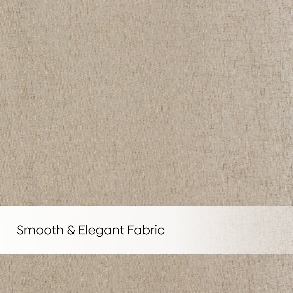 100% Polyester Decorated Solid Sheer Door Curtain, Mocha