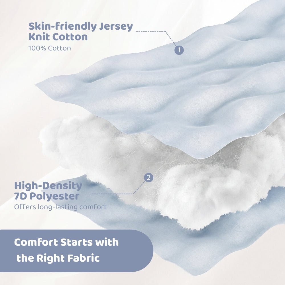 J-Shape Maternity Pillow With Cotton Cover- Blue - Feeding and Diapering | haus & kinder