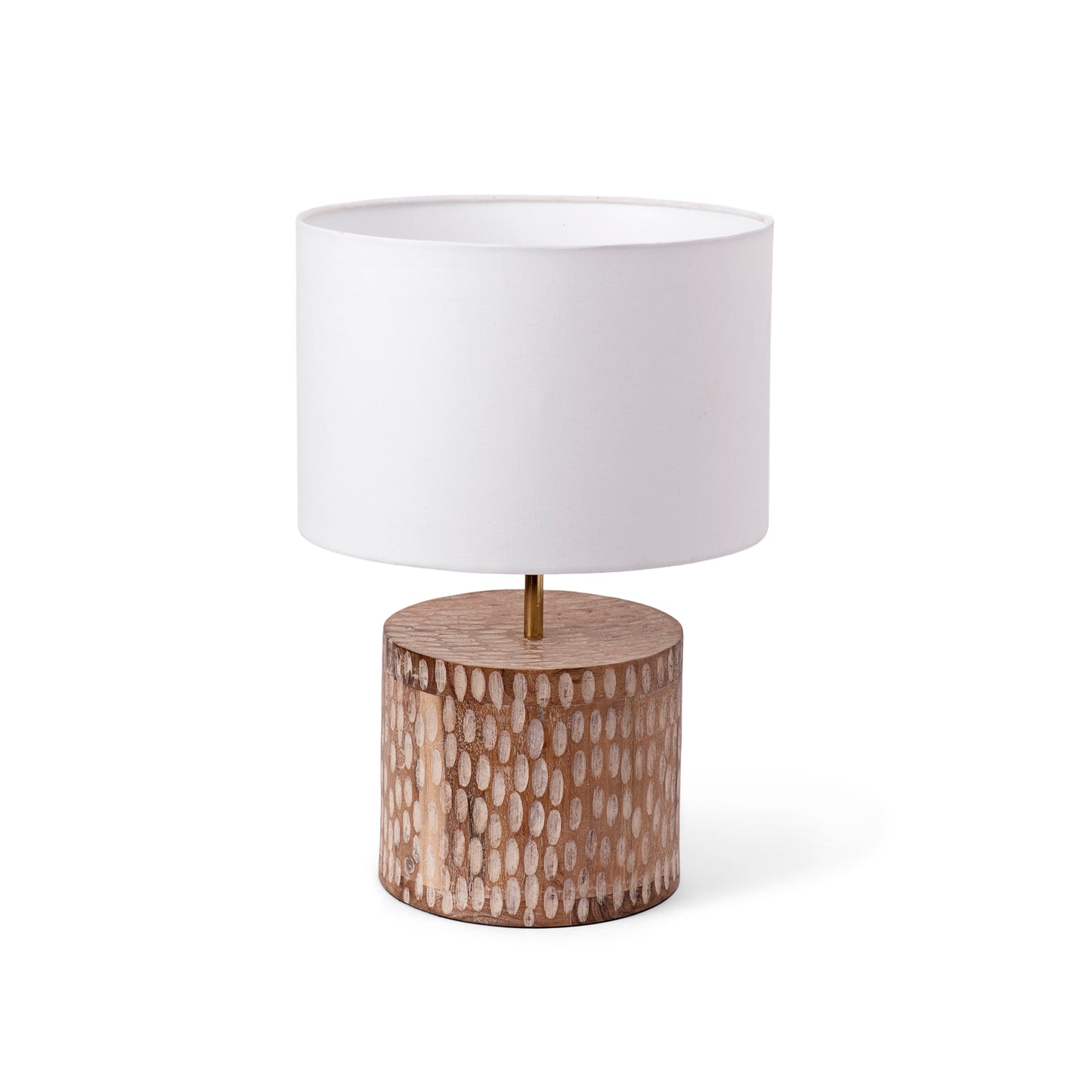 Woodland Halo Table Lamp- White Wash