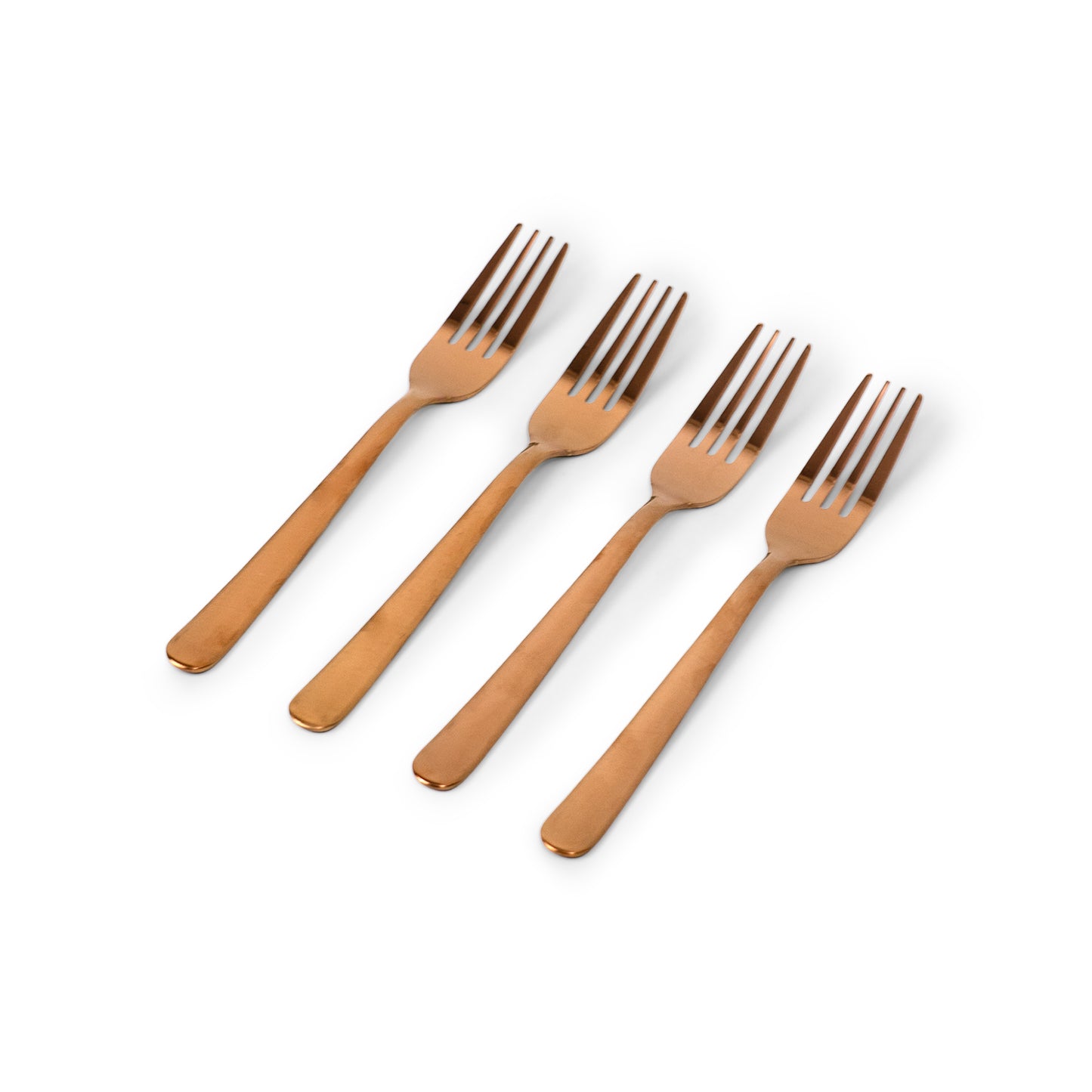 Stainless Rose Gold Dinner Fork, Set of 4