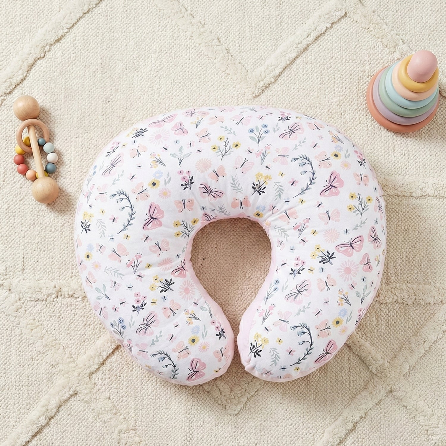 Butterfly Garden 100% Cotton Multipurpose Feeding/Nursing pillow