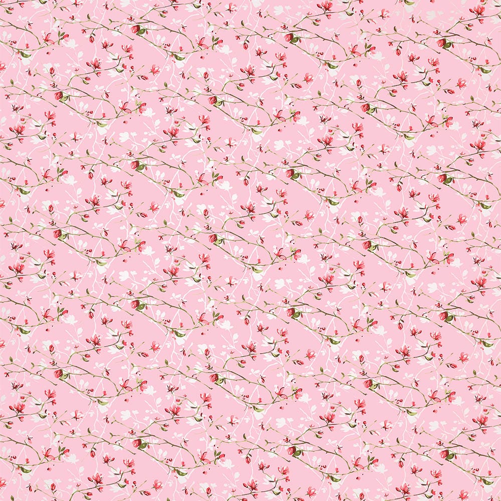 Summer Vintage Romance, 100% Cotton Double Bedsheet, 186 TC, Pink