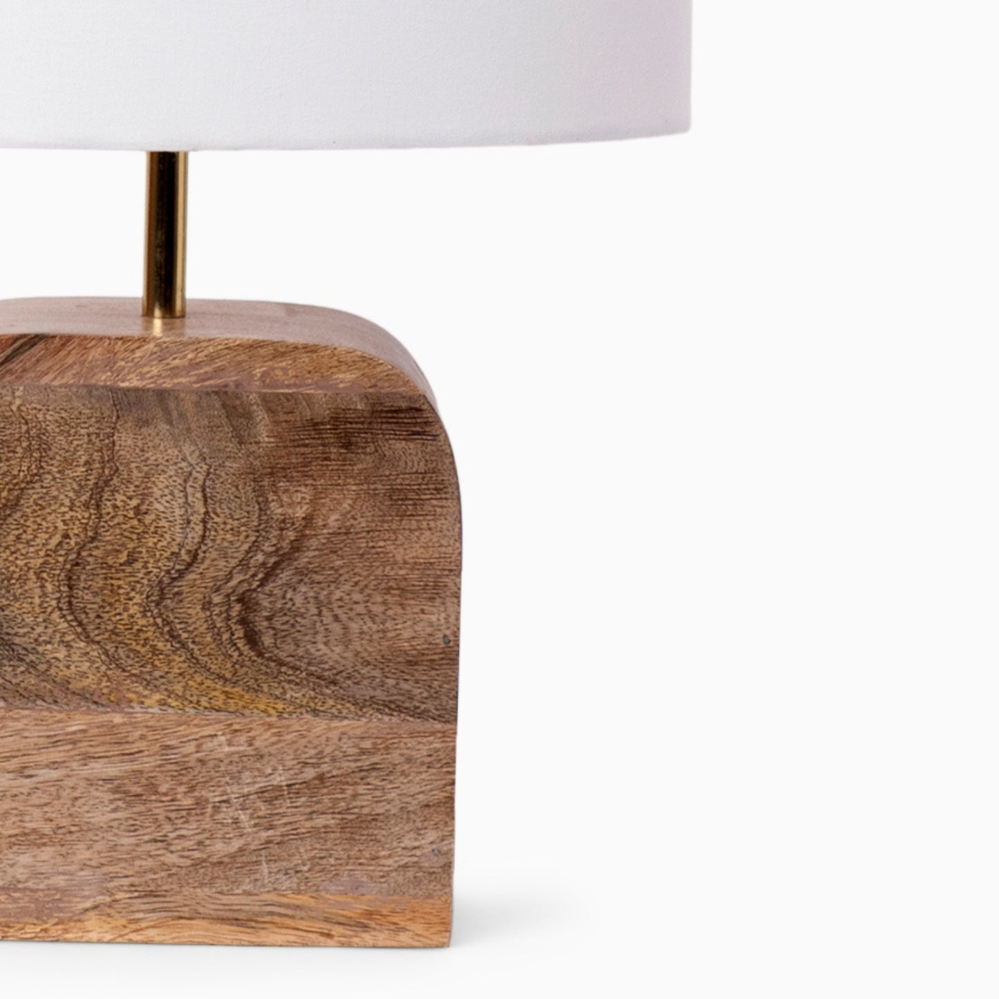 Sunset Block Table Lamp- Natural Wood