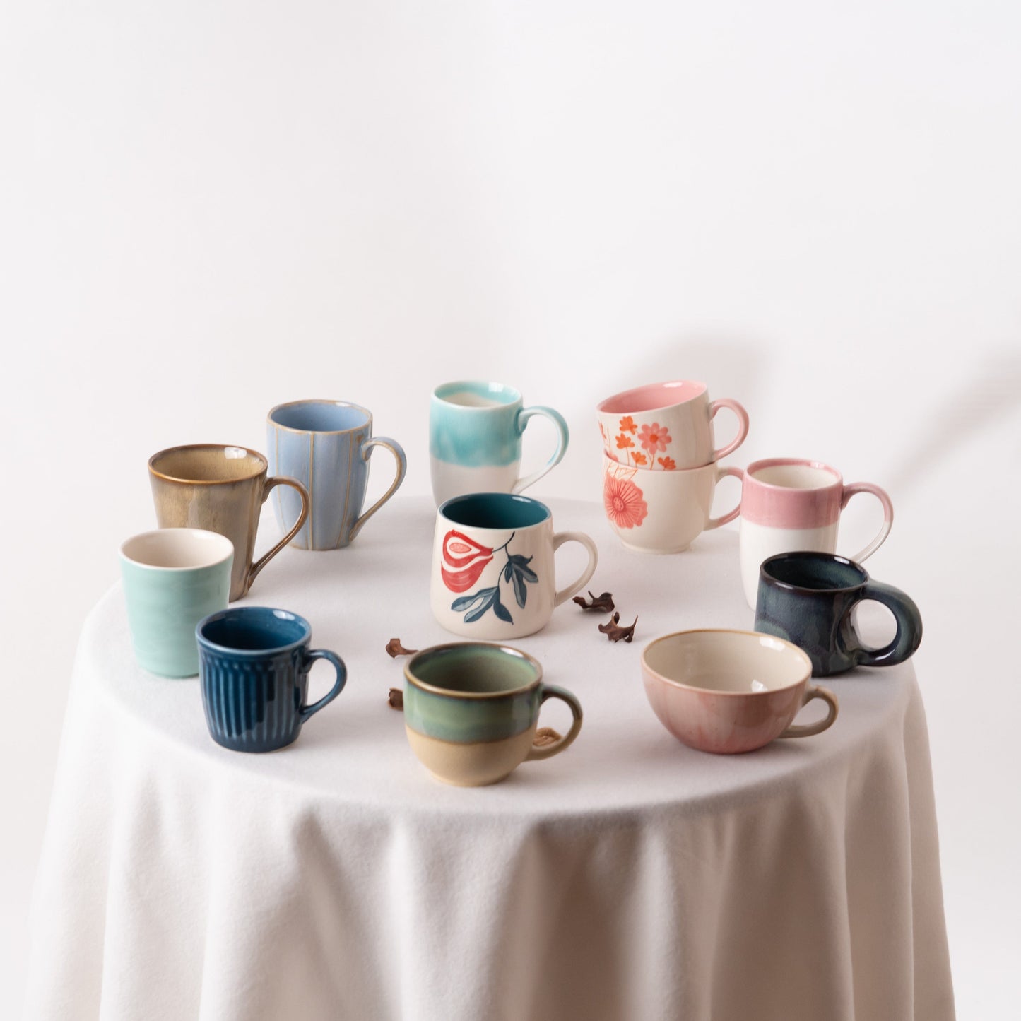 Fabled Fid Hand Painted Mug Set of2