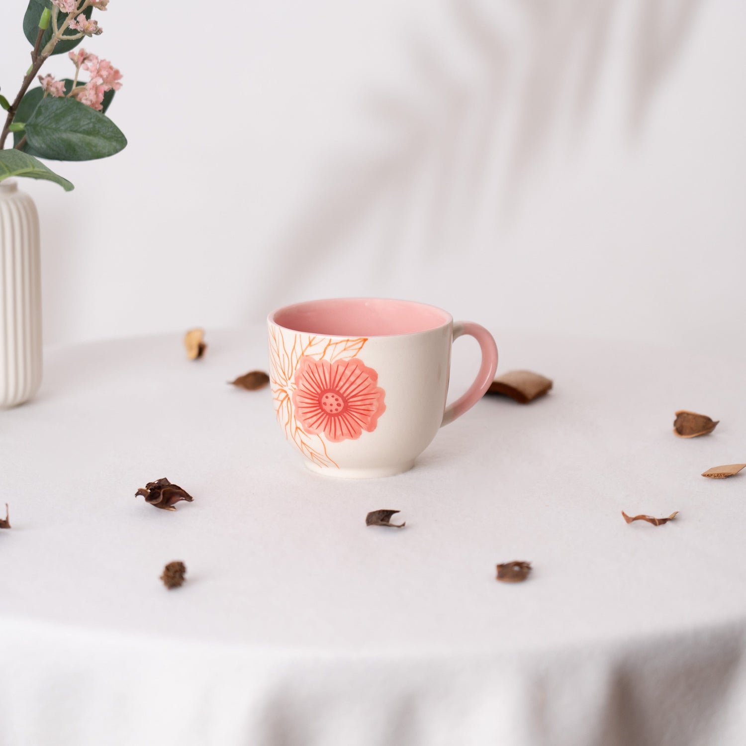 Blush & Briar flower Hand Painted Set of 2