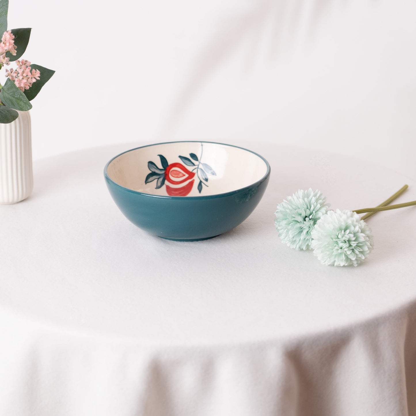 Fabled Fid Hand Painted Serving Bowl