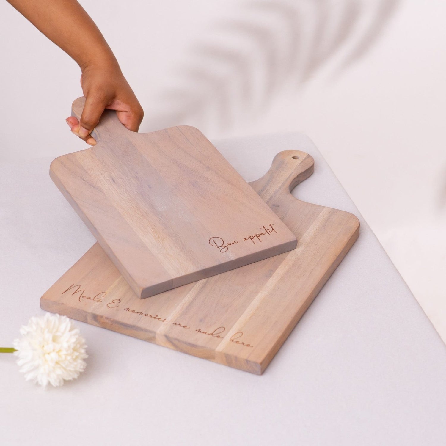 Noir Grain Cheese & Chopping board- Gray Wash Set of 2 - Cheese Board & Chopping Board | haus & kinder