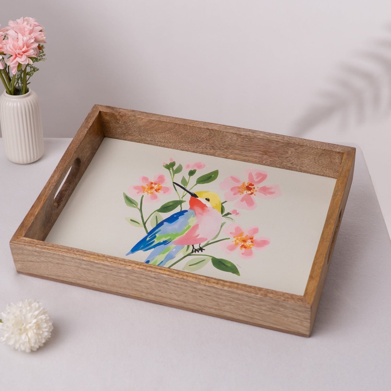 Bird Bloom Tray- Multicolour - Serving Tray | haus & kinder