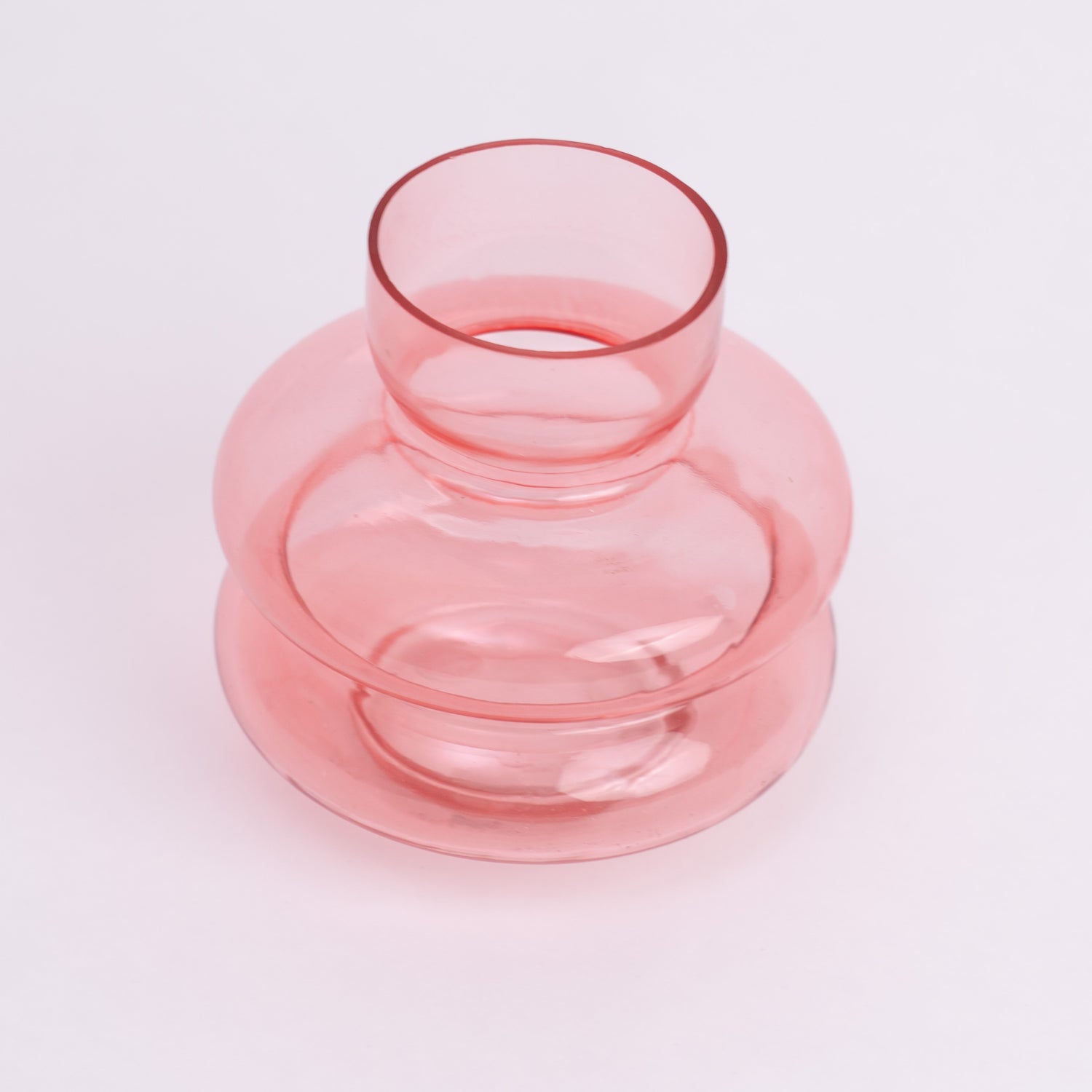 Rose Orb Glass Vase- Pink