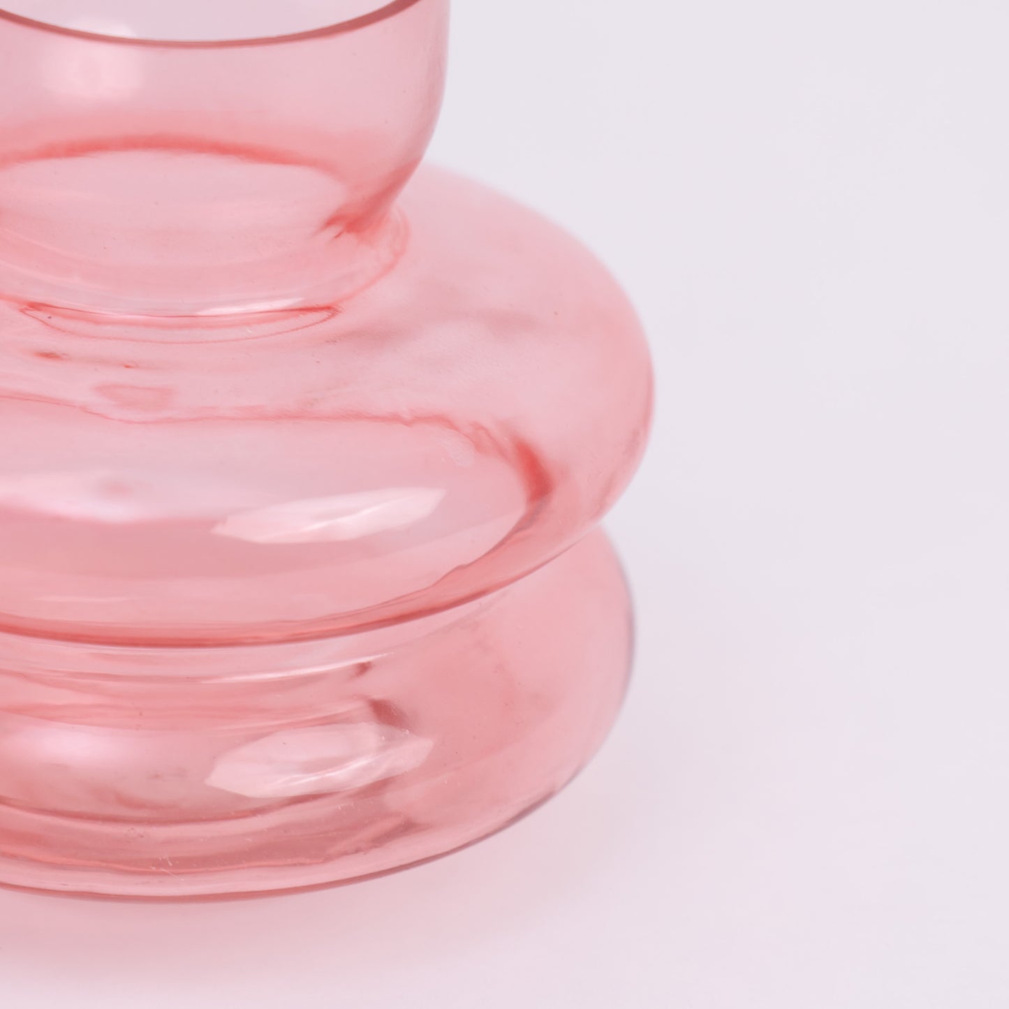 Rose Orb Glass Vase- Pink