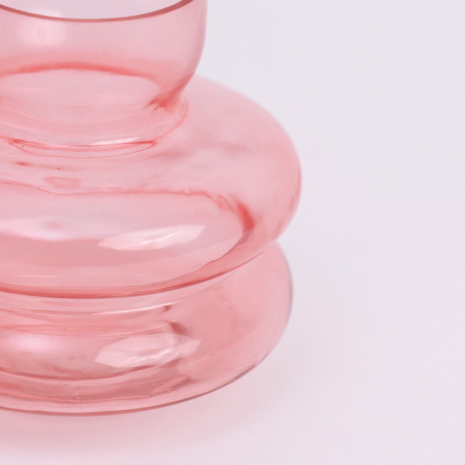 Rose Orb Glass Vase- Pink
