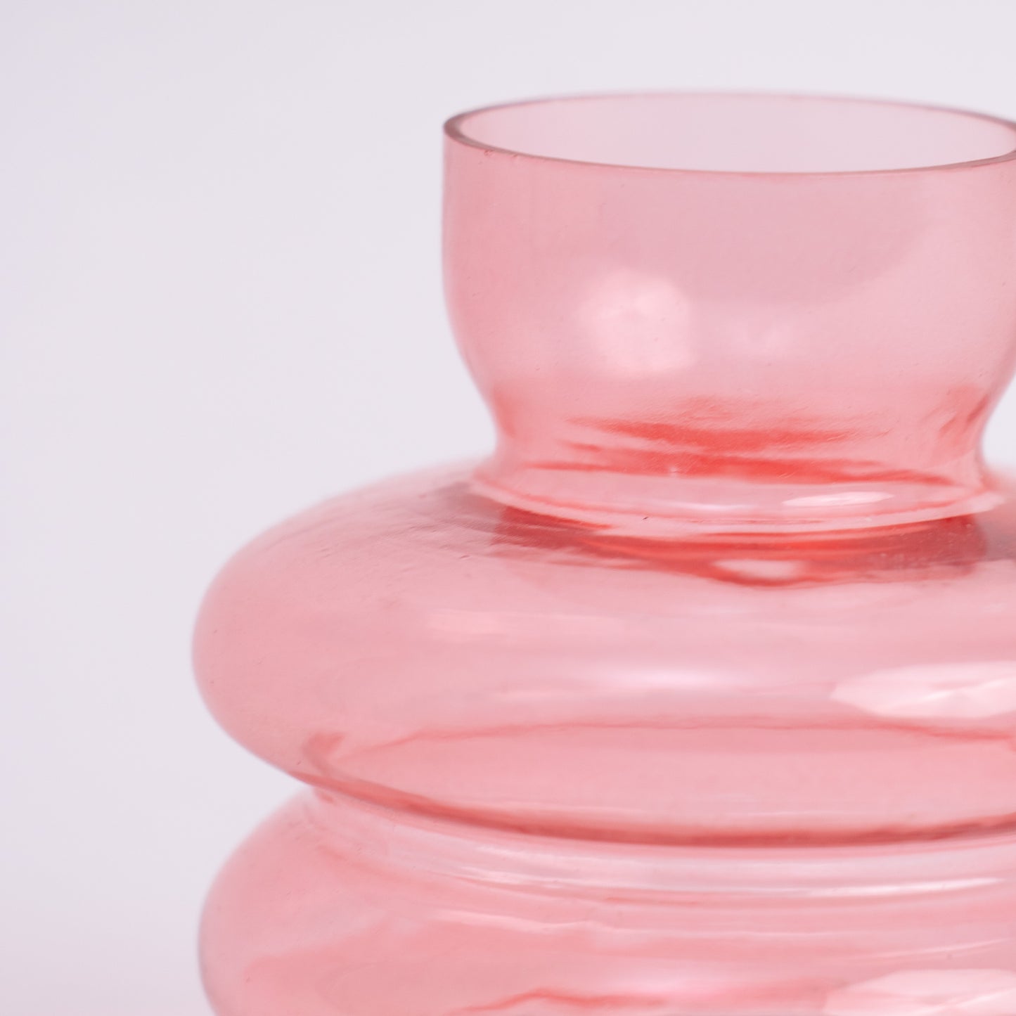 Rose Orb Glass Vase- Pink