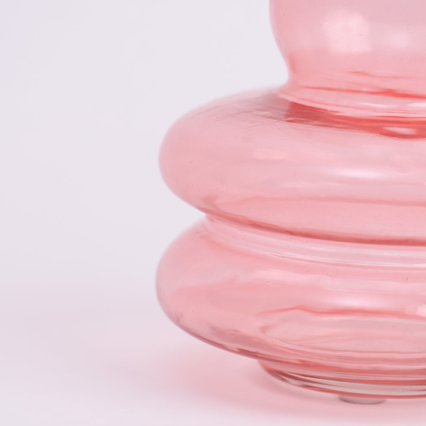 Rose Orb Glass Vase- Pink