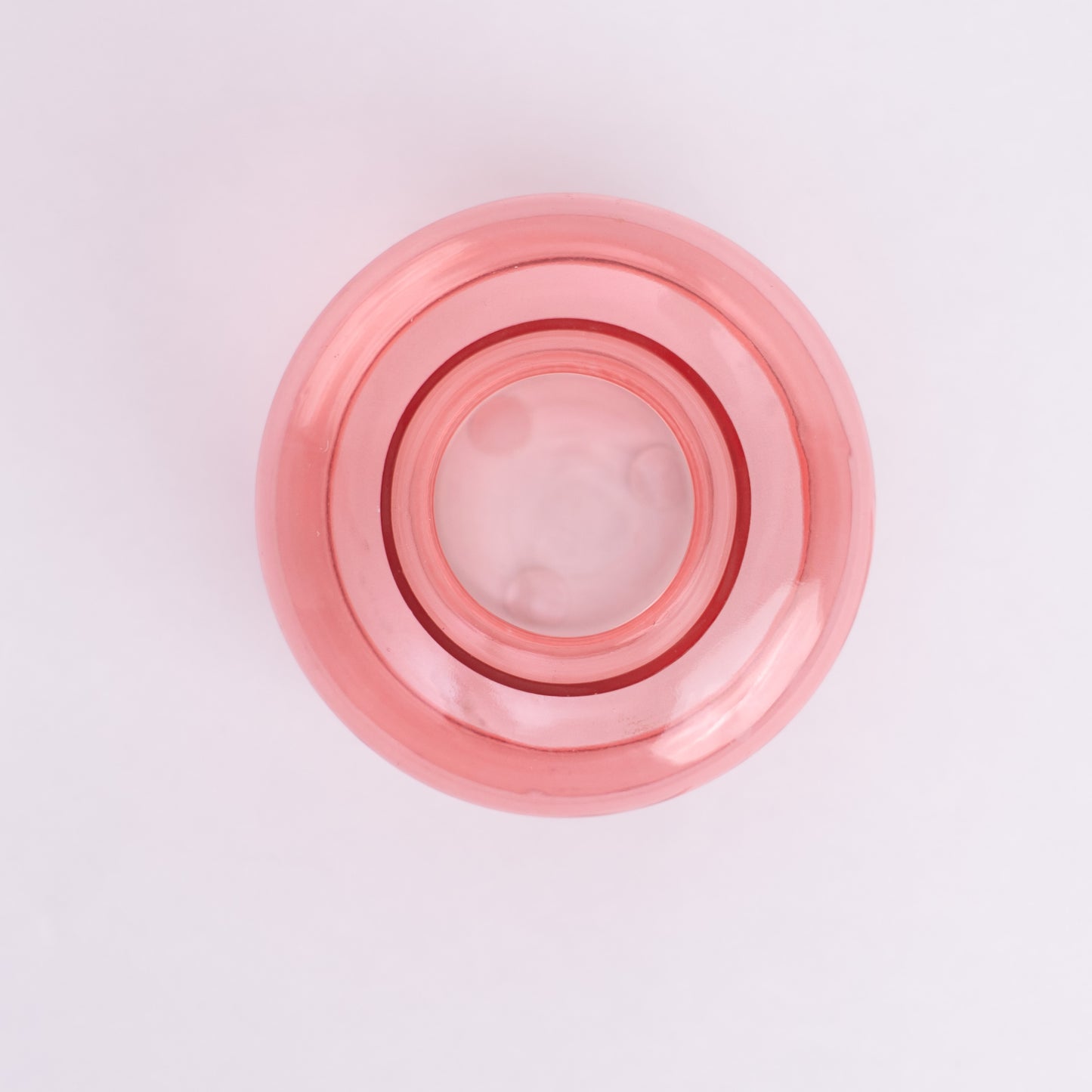 Rose Orb Glass Vase- Pink