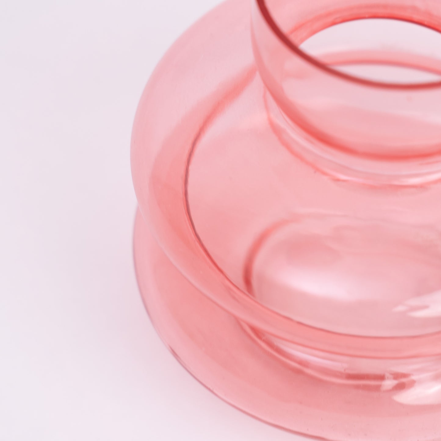 Rose Orb Glass Vase- Pink