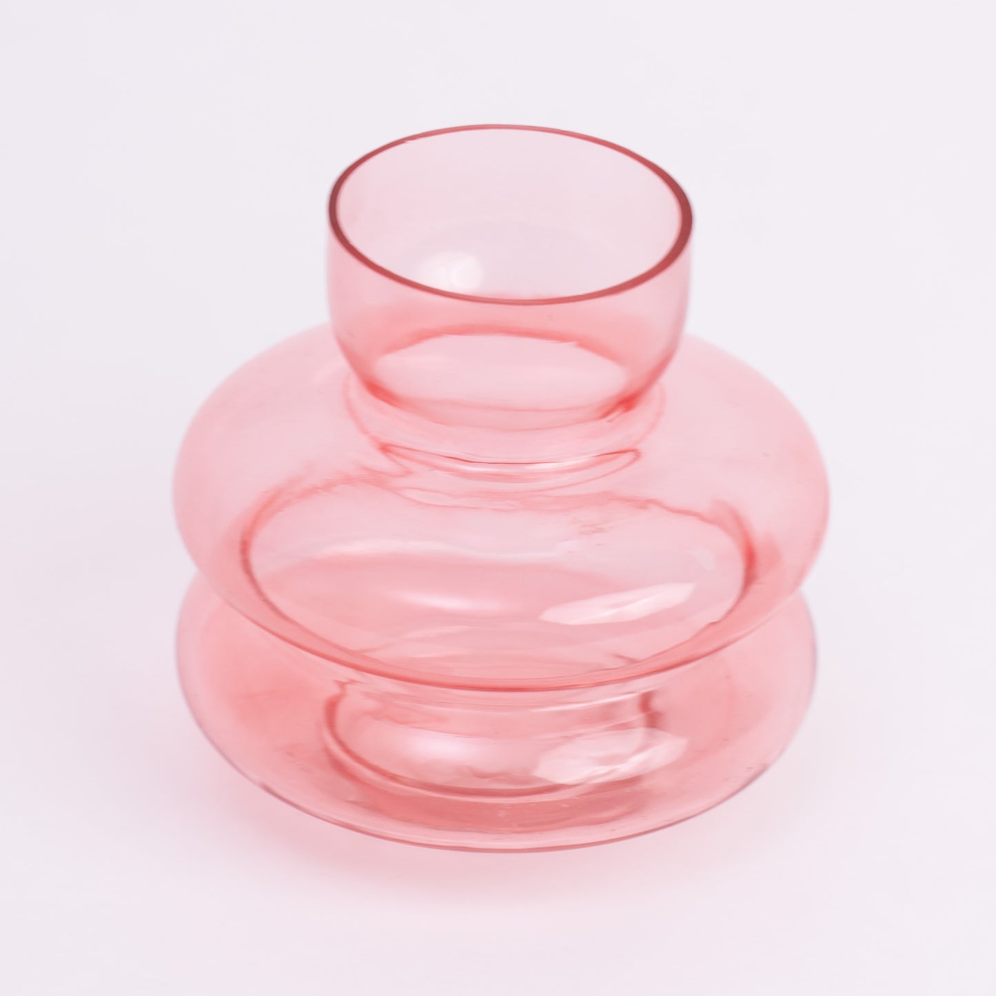Rose Orb Glass Vase- Pink
