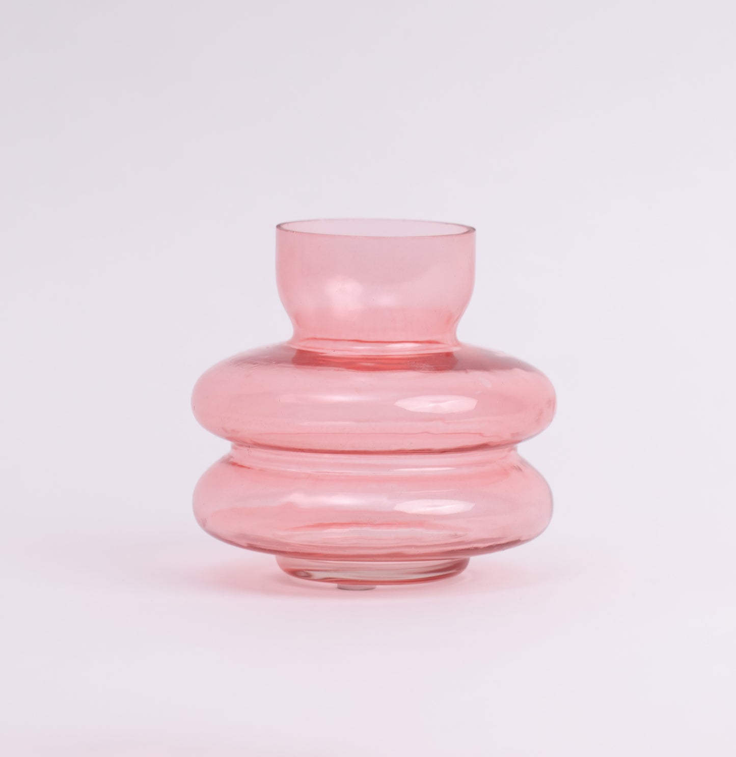Rose Orb Glass Vase- Pink