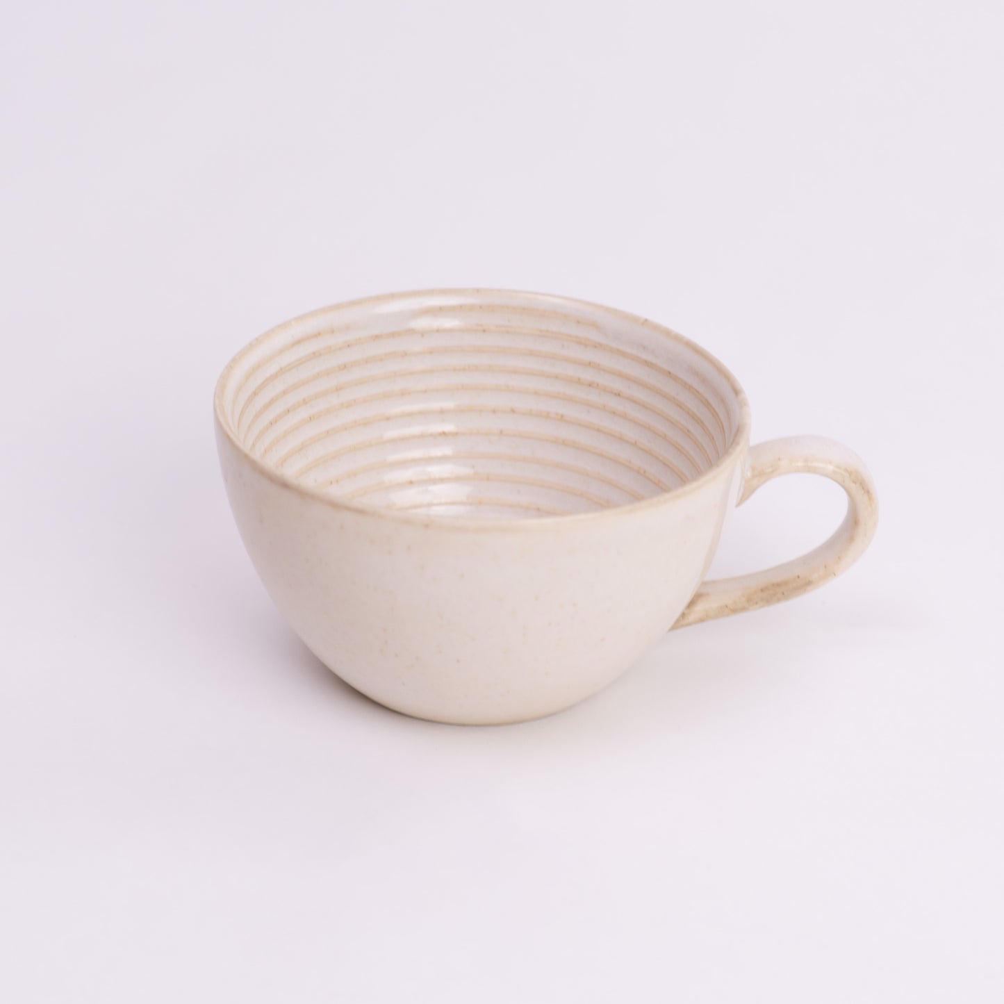 Vanilla Dust Cup & Saucer- Ivory