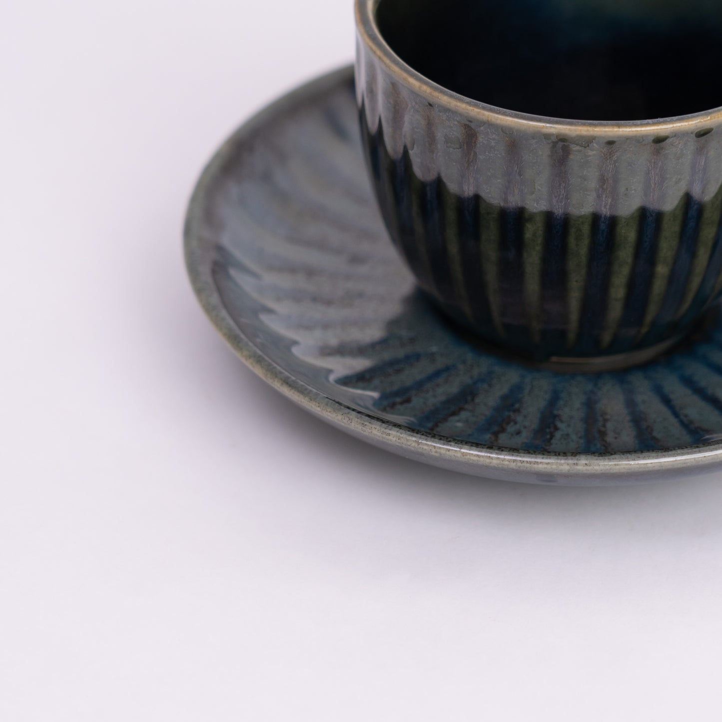 Noble Blue Ceramic Cup & Saucer- Blue