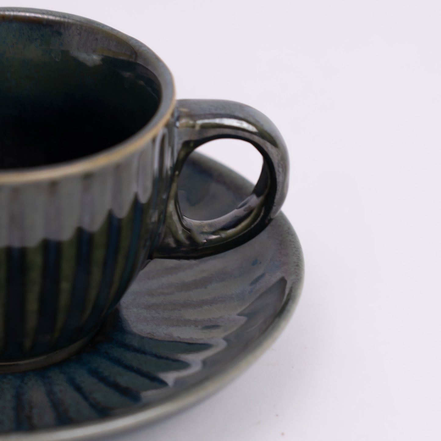 Noble Blue Ceramic Cup & Saucer- Blue