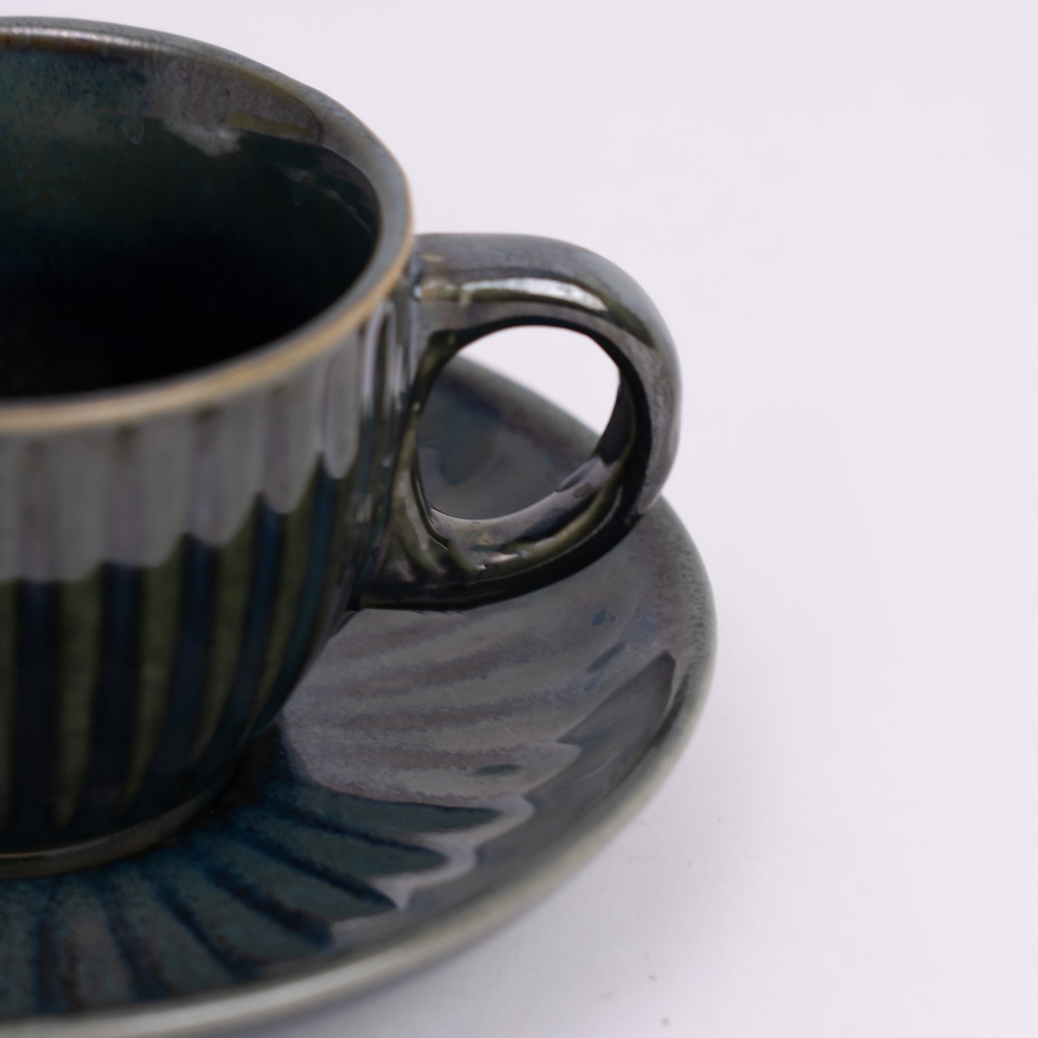 Noble Blue Ceramic Cup & Saucer- Blue