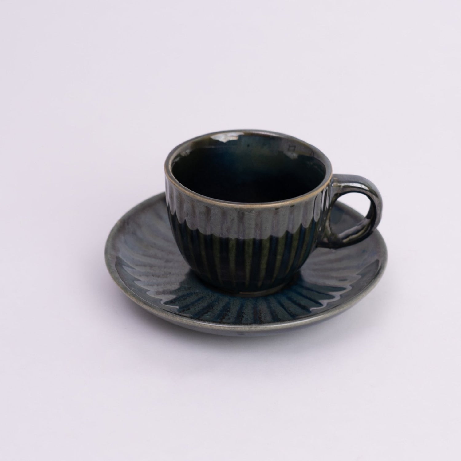 Noble Blue Ceramic Cup & Saucer- Blue - Cup & Saucer | haus & kinder