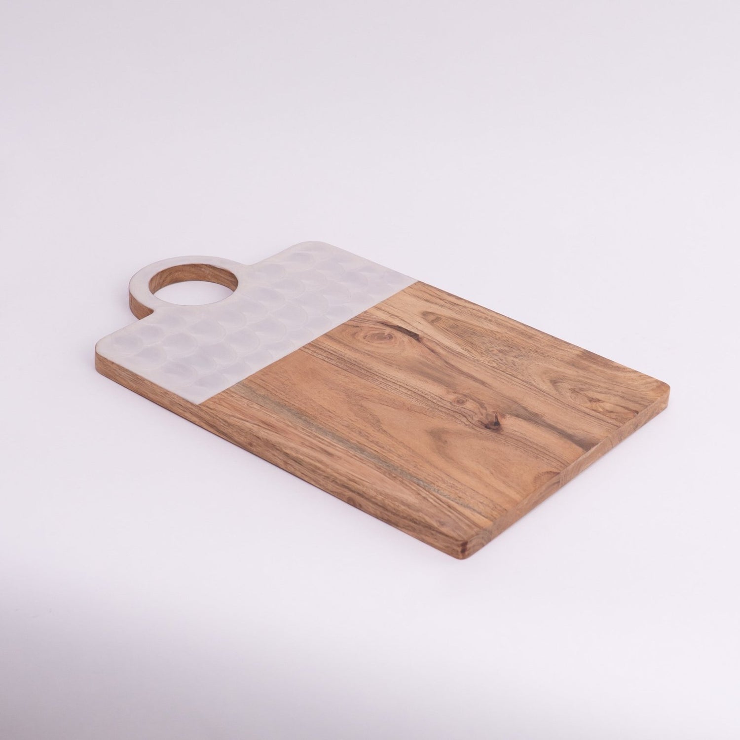 Oat Oak Slice- White & Natural wood - Cheese Board & Chopping Board | haus & kinder