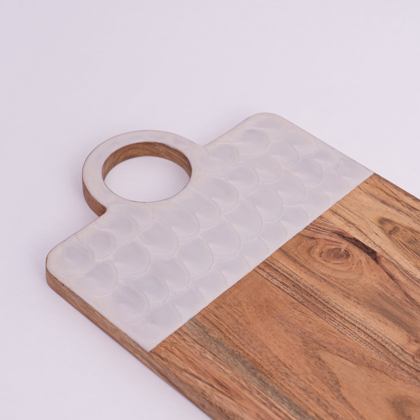 Oat Oak Slice- White & Natural wood